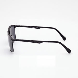 Harley-Davidson Hd0957x Rectangle Sunglasses Unisex — side view, Polarized Smoke lens