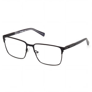 Harley-Davidson HD0976 Black Rectangle Eyeglasses for Men, Stainless Steel frame