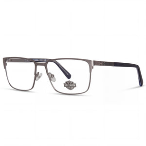 Harley-Davidson Hd0976 Silver Rectangle Eyeglasses for Men, Metal frame