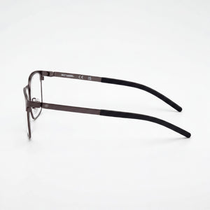 Harley-Davidson Hd50018 Square Eyeglasses Men — side view, Brown Metal temples