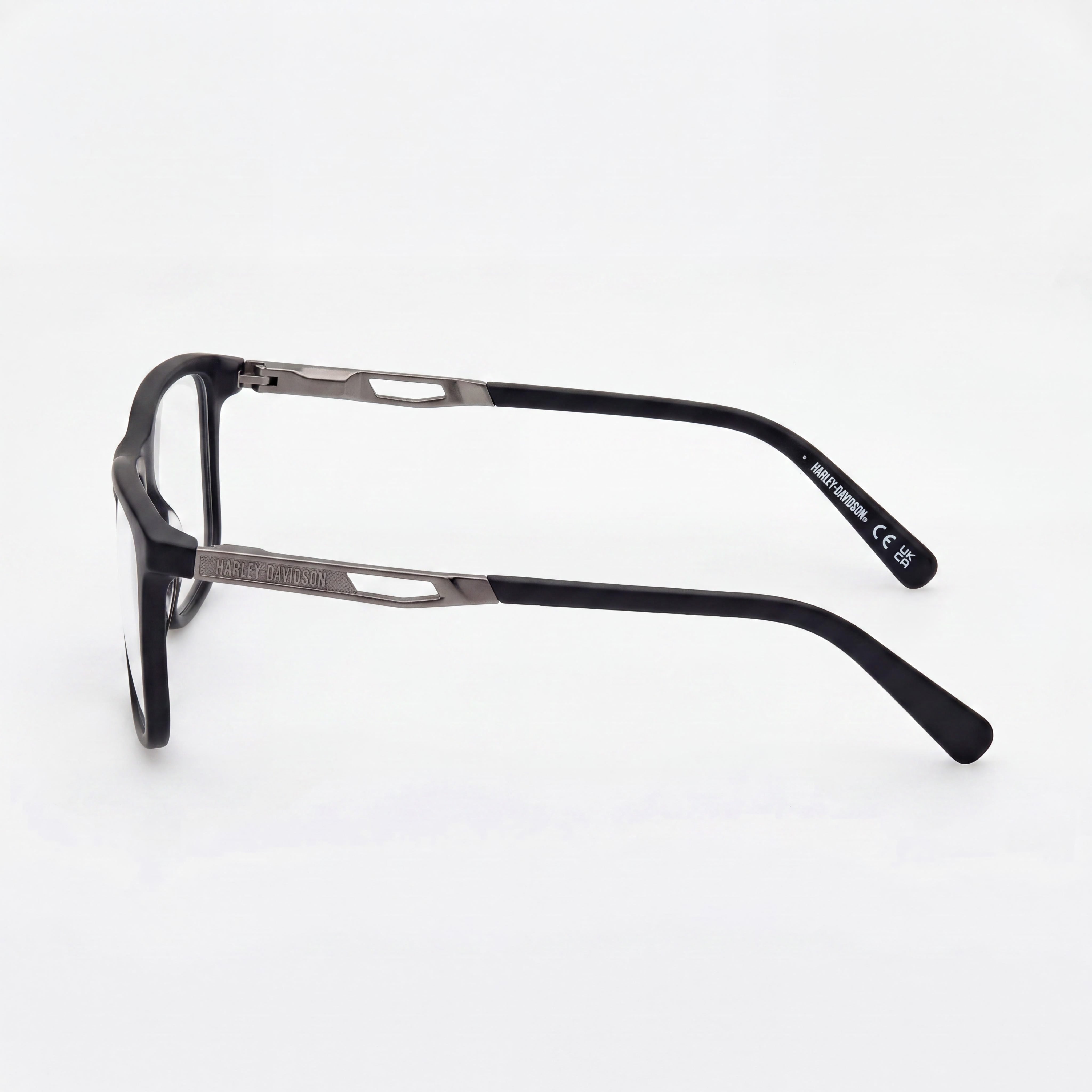 Harley-Davidson HD50025 Matte Black Rectangle Eyeglasses for Men, Photo 2