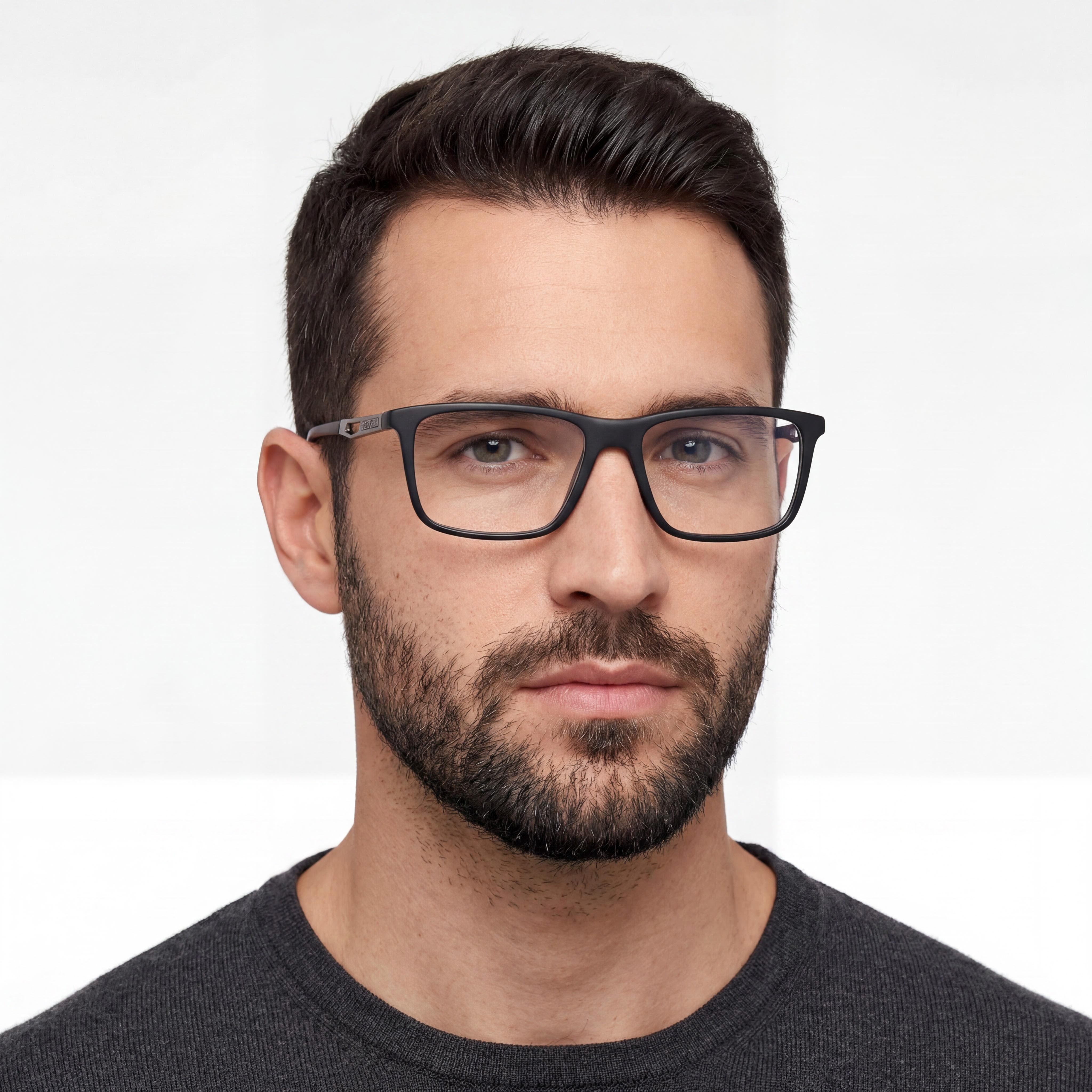 Harley-Davidson HD50025 Matte Black Rectangle Eyeglasses for Men, Photo 4