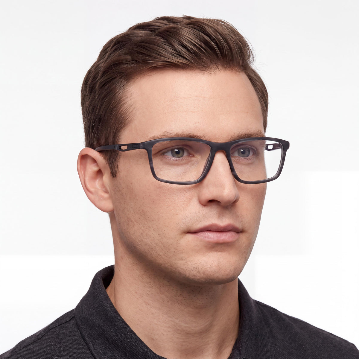 Harley-Davidson HD50026 Grey Rectangle Eyeglasses for Men, Photo 4