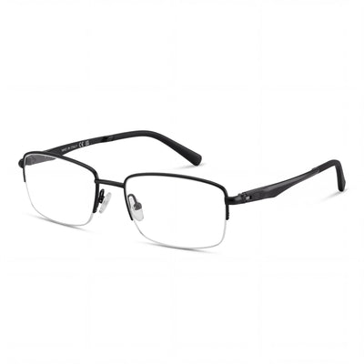 Harley-Davidson Hd50063 Matte Black Rectangle Eyeglasses for Unisex, Metal frame
