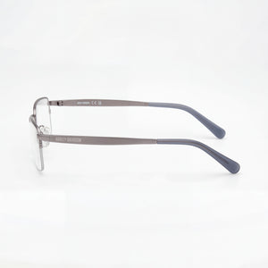 Harley-Davidson Hd50098 Rectangle Eyeglasses Men — side view, Transparent Metal temples