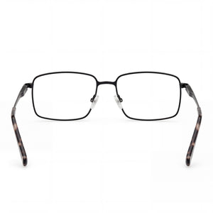 Harley-Davidson Hd50103 Rectangle Eyeglasses Unisex — side view, Black Titanium temples