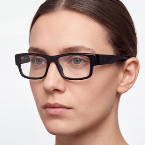 Harley-Davidson HD50111 Rectangle Eyeglasses Unisex — interior view, Polycarbonate demo lenses