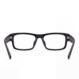 Harley-Davidson HD50111 Rectangle Eyeglasses Unisex — side view, Shiny Black Plastic temples