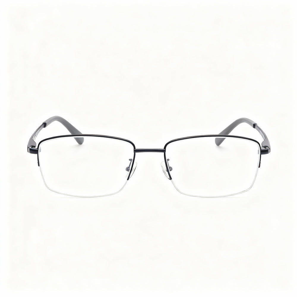 Harley-Davidson Rugged Modern Rectangle Eyeglasses for Men — front view, frame