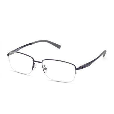Harley-Davidson Rugged Modern Blue Rectangle Eyeglasses for Men, frame front view