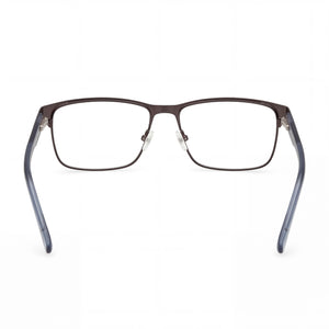 Harley-Davidson Rugged Modern Rectangle Eyeglasses Unisex — side view, Transparent Plastic temples