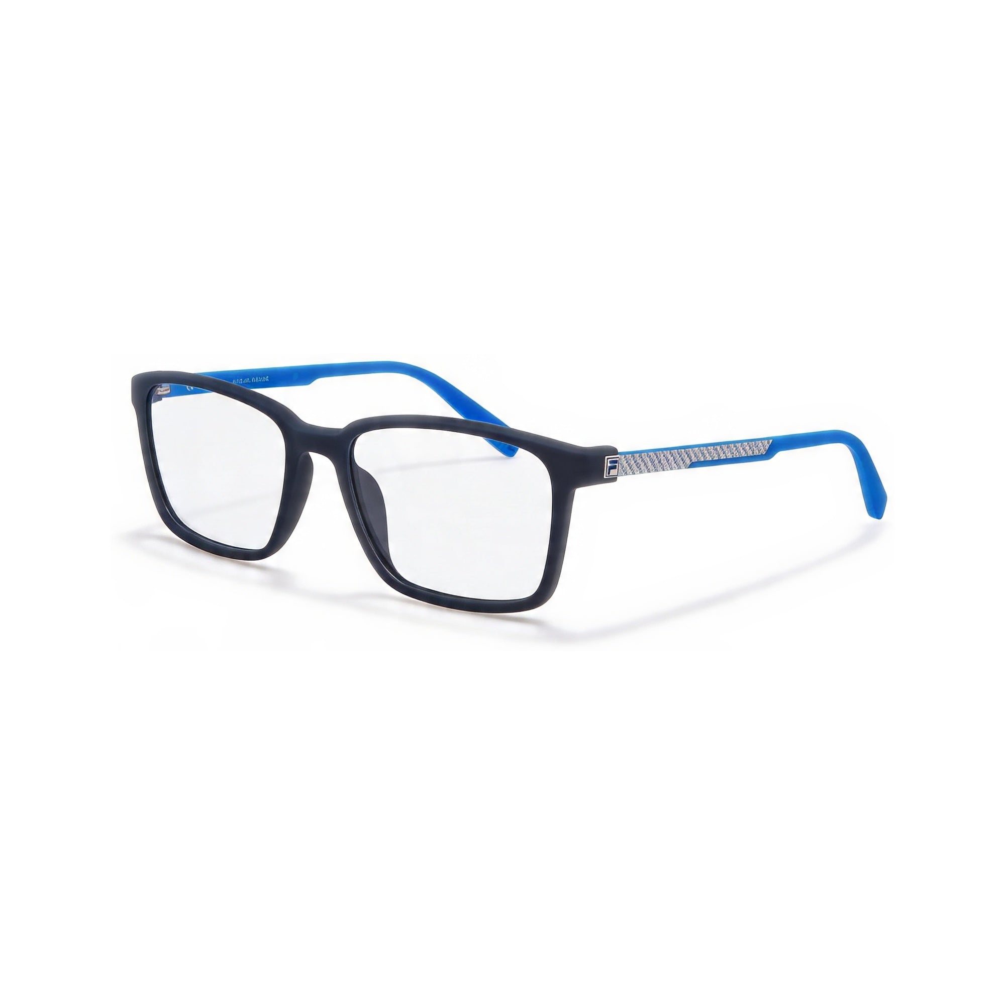 Fila VFI121 Men's Full-frame Plastic Eyeglasses Rubberized Blue, Non Polarized Polycarbonate Lenses, 53mm, Photo 2