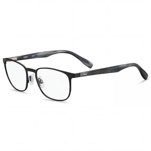 Hugo Boss 0304 Black Rectangle Eyeglasses Unisex, Stainless Steel frame