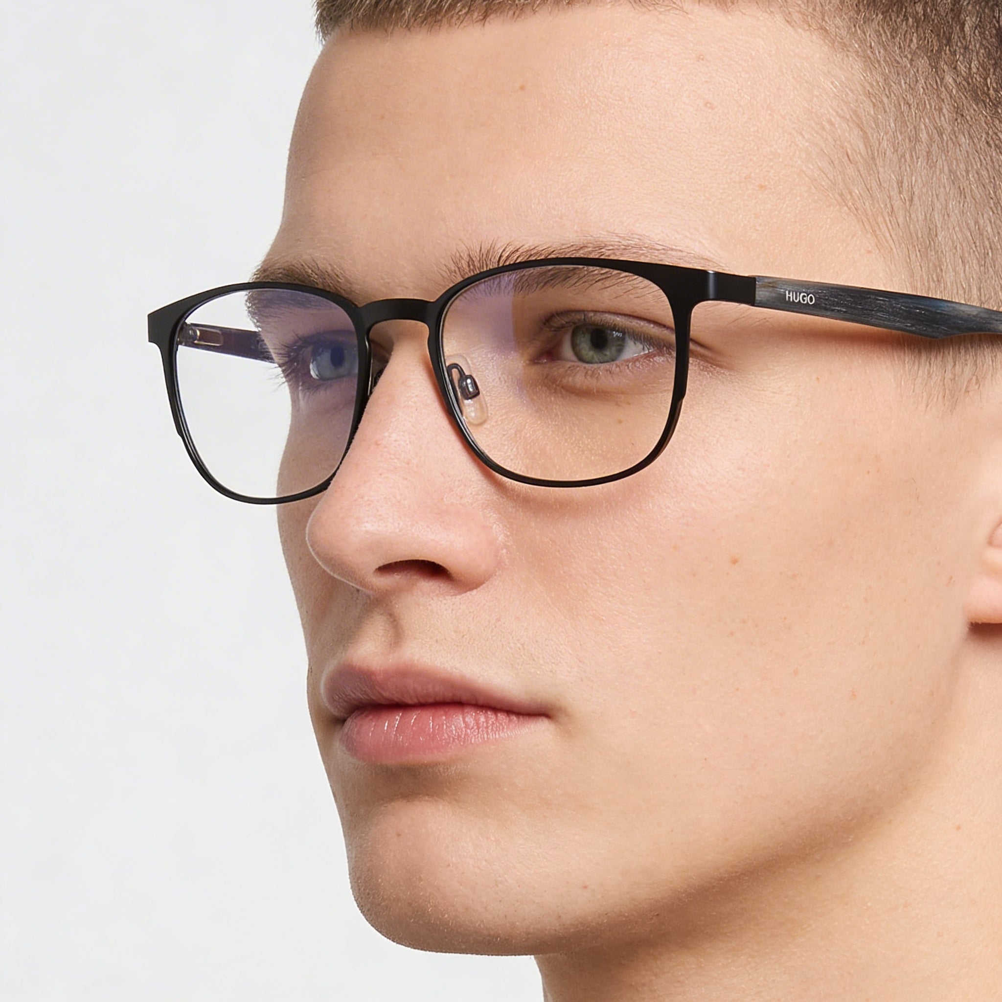 Gafas unisex rectangulares Hugo Boss 0304 negras, Photo 4