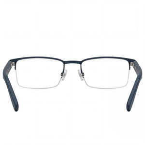 Hugo Boss 0324 Rectangle Eyeglasses Unisex — side view, Black Stainless Steel temples