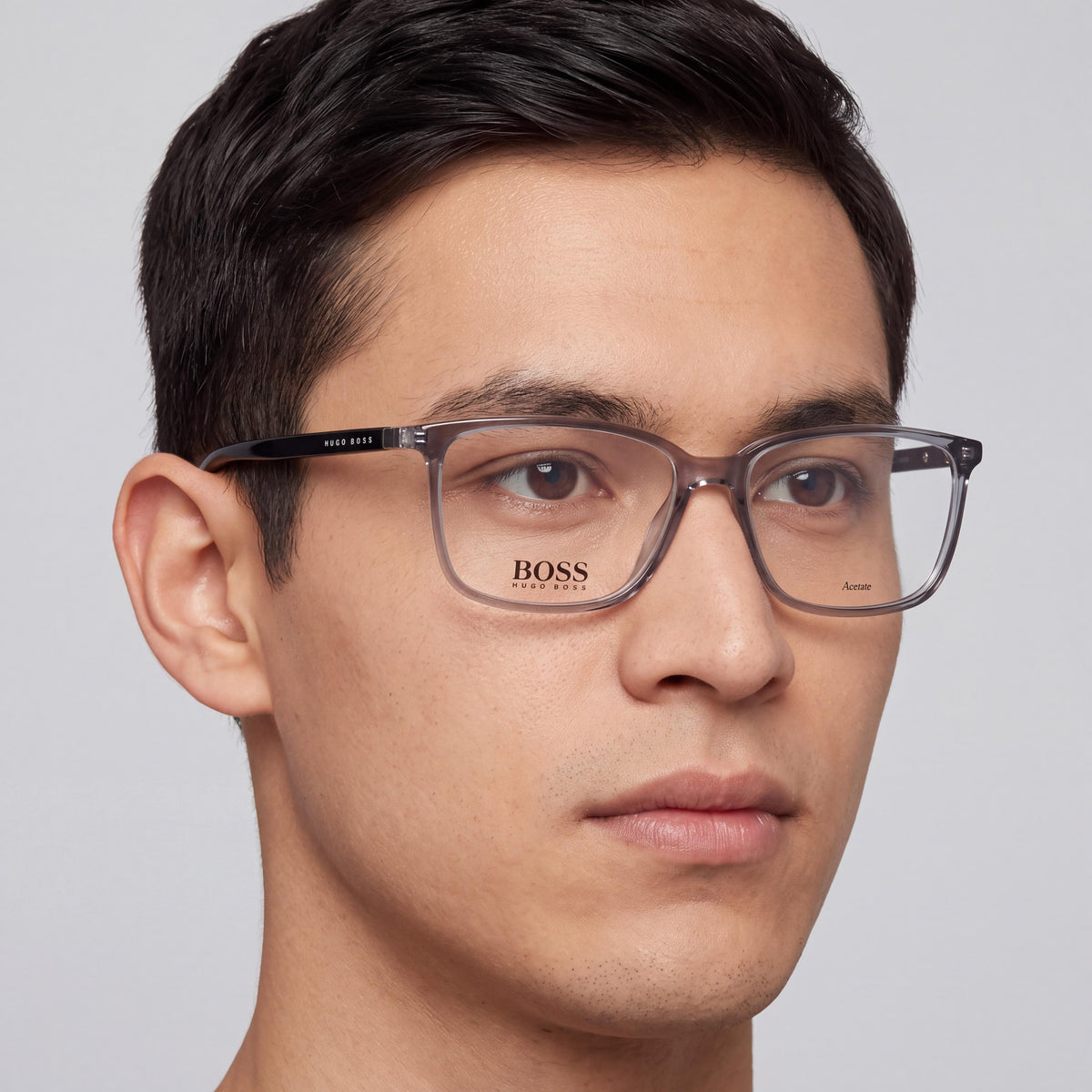 Gafas BOSS Audio Systems 0679/It Unisex con lentes, montura de acetato en tono gris cuerno, lente de 56 mm, Photo 3