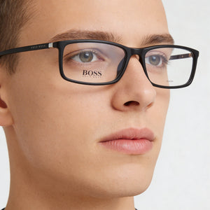 Hugo Boss 0680/It Rectangle Eyeglasses Unisex — interior view, Polycarbonate demo lenses