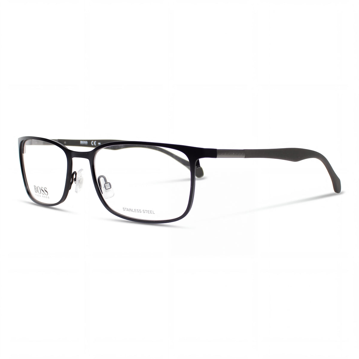 Gafas graduadas rectangulares para hombre Hugo Boss 0828, negro mate, 56 mm, Photo 1