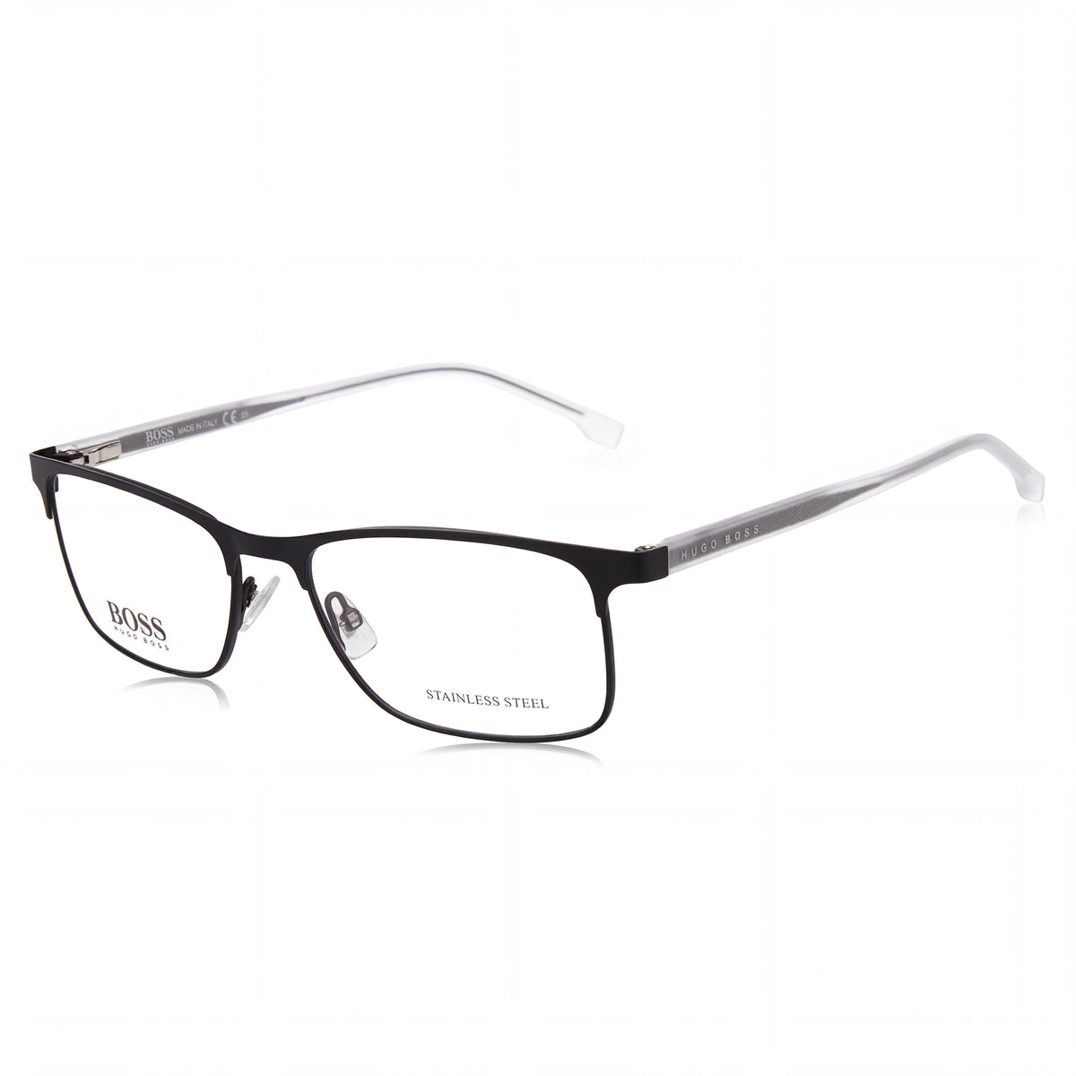 Hugo Boss 0967/It Matt Black Rectangle Eyeglasses for Men, Metal 54mm, Photo 1
