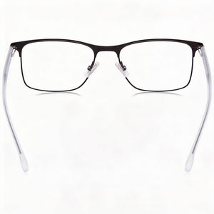 Hugo Boss 0967/It Rectangle Eyeglasses Men — side view, Black Metal temples