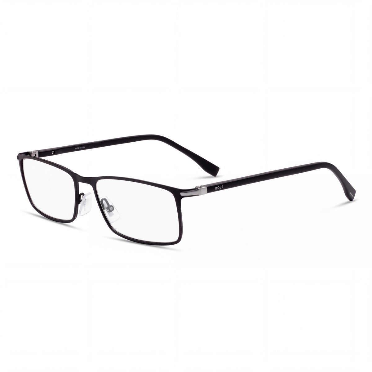 Hugo Boss 1006/It Unisex Clásicas de acero inoxidable y policarbonato negro mate, no graduadas, 55 mm, Photo 1