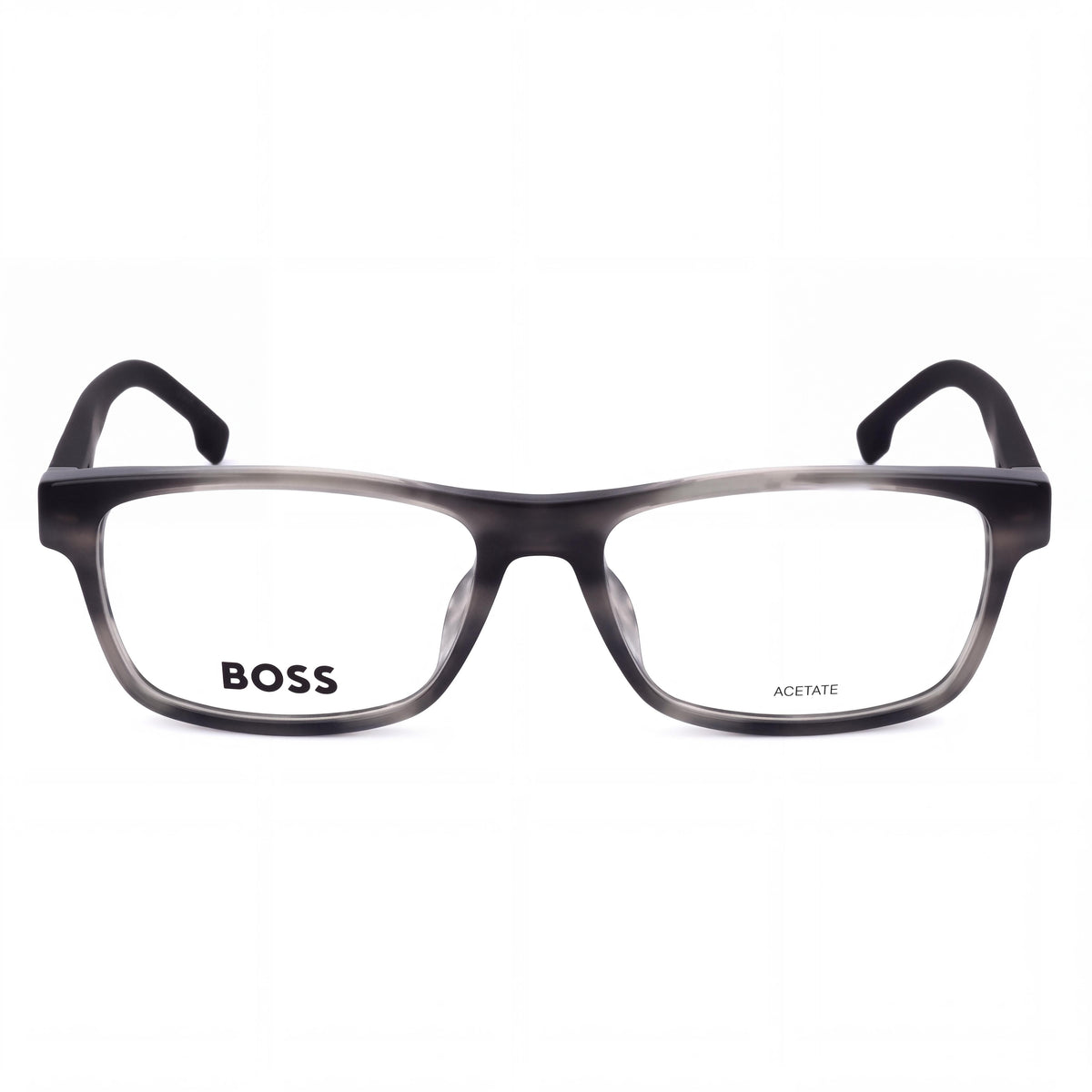 Hugo Boss 102053 Grey Horn Rectangle Eyeglasses for Men, 55mm, Photo 2