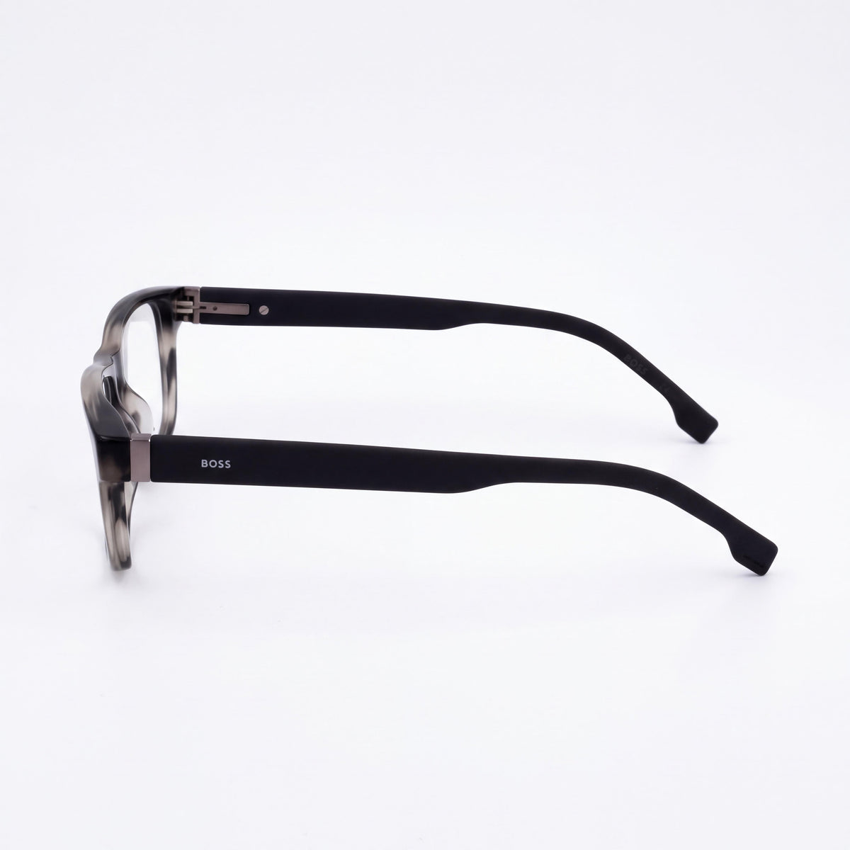 Hugo Boss 102053 Grey Horn Rectangle Eyeglasses for Men, 55mm, Photo 3
