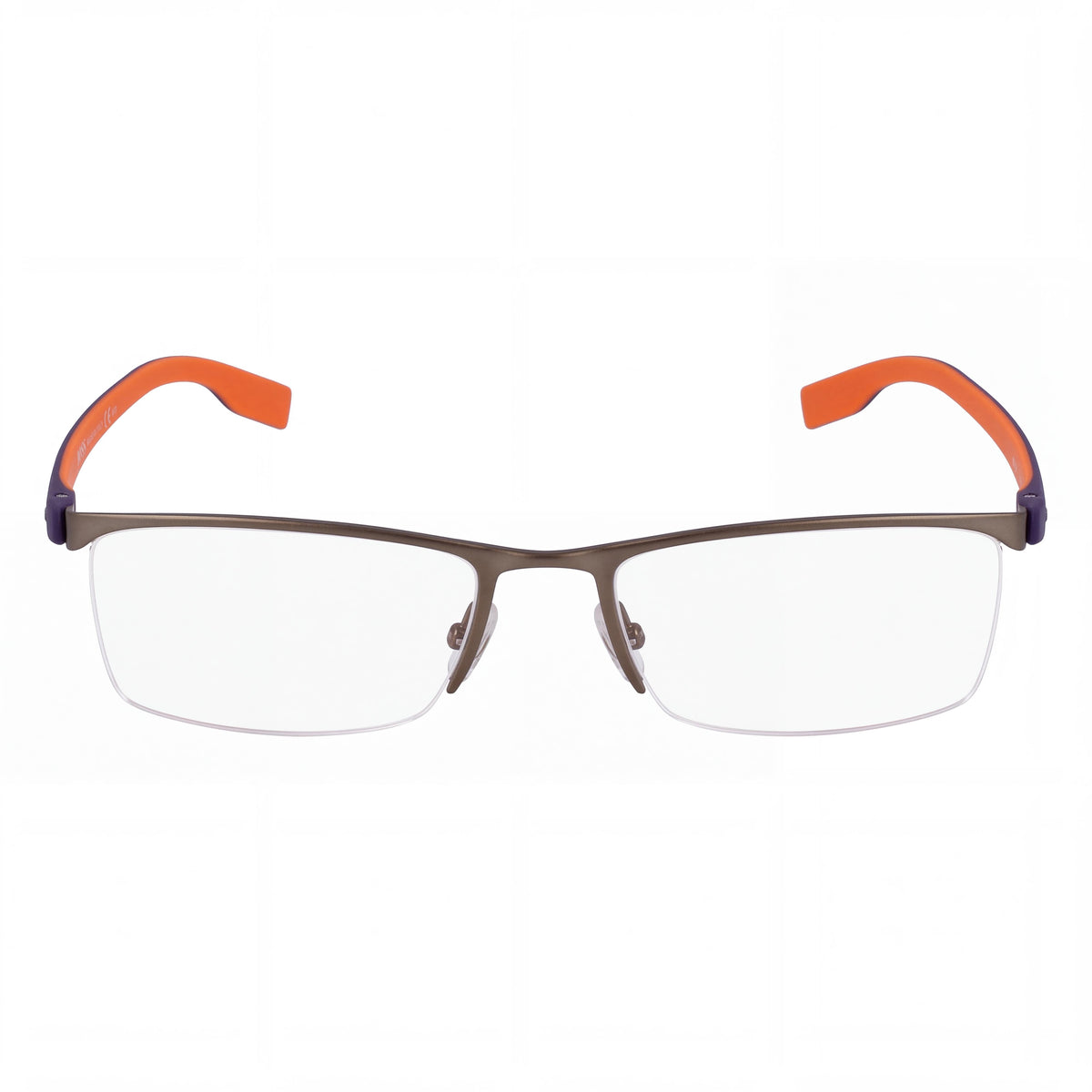Gafas graduadas Hugo Boss 102382 0610/N unisex de metal, color gris mate/azul, forma rectangular, sin policarbonato, 55 mm, Photo 2