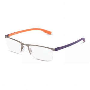 Hugo Boss 102382 Silver Rectangle Eyeglasses for Unisex, Metal frame