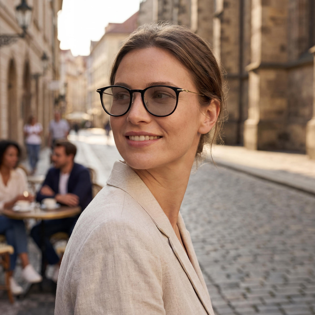 Hugo Boss 1071412M25020 Black Gold Square Eyeglasses for Women, 50mm, Photo 4