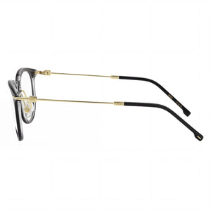 Hugo Boss 1071412M25020 Square Eyeglasses Women — side view, Black Light Acetate temples