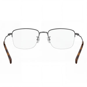 Hugo Boss 1072450035519 Rectangle Eyeglasses Unisex — side view, Silver Titanium temples