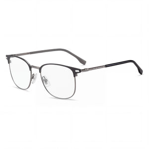Hugo Boss 1125/U Matte Black Rectangle Eyeglasses for Men, Metal frame