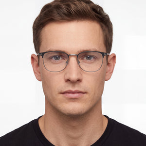Hugo Boss 1125/U Rectangle Eyeglasses for Men — interior view, Polycarbonate demo lenses