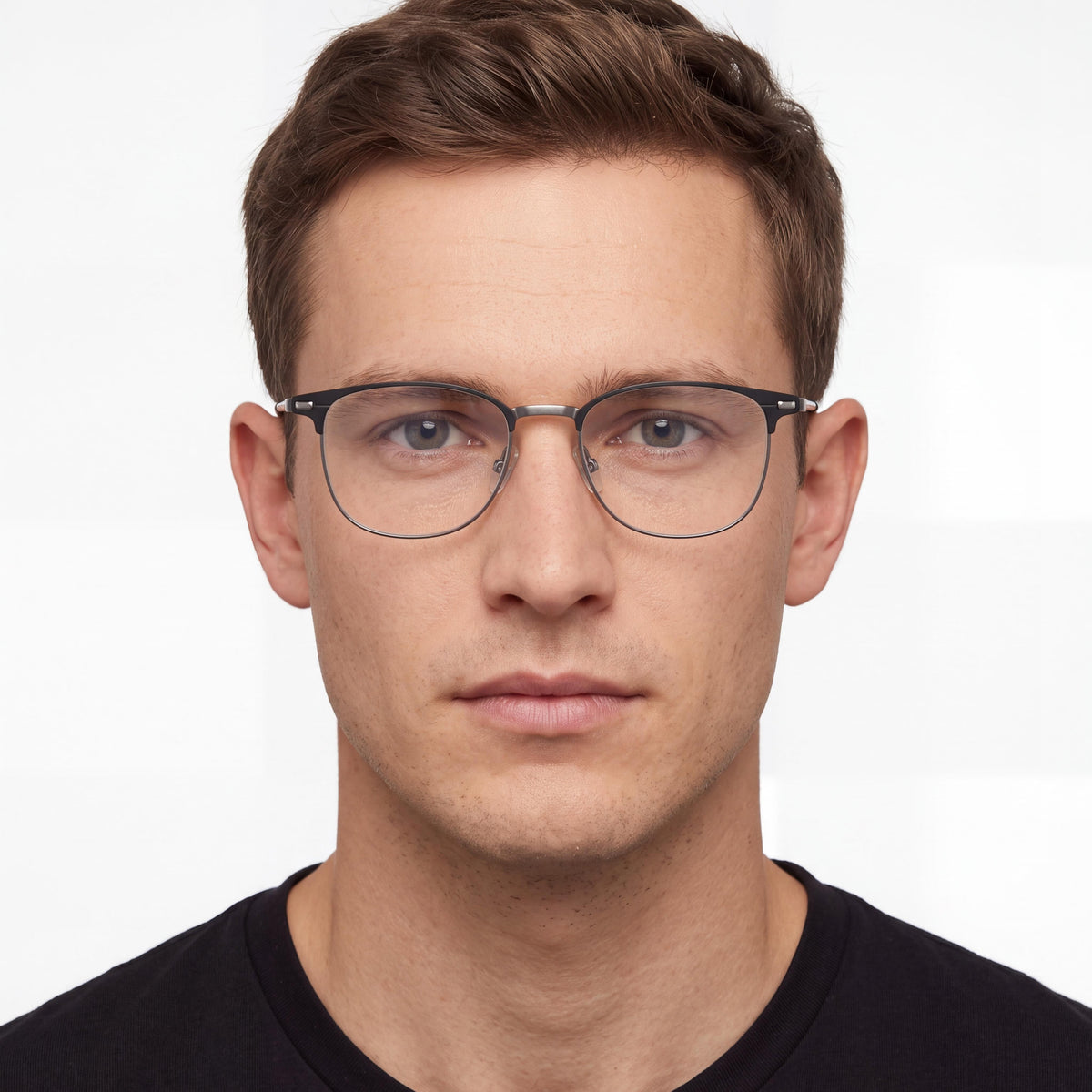 Gafas graduadas rectangulares para hombre Hugo Boss 1125/U en negro mate, Photo 4
