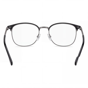 Hugo Boss 1125/U Rectangle Eyeglasses Men — side view, Matte Black Metal temples