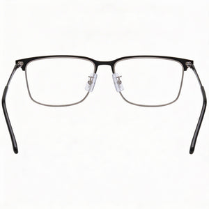 Hugo Boss 1224/F Rectangle Eyeglasses Unisex — front view, Stainless Steel