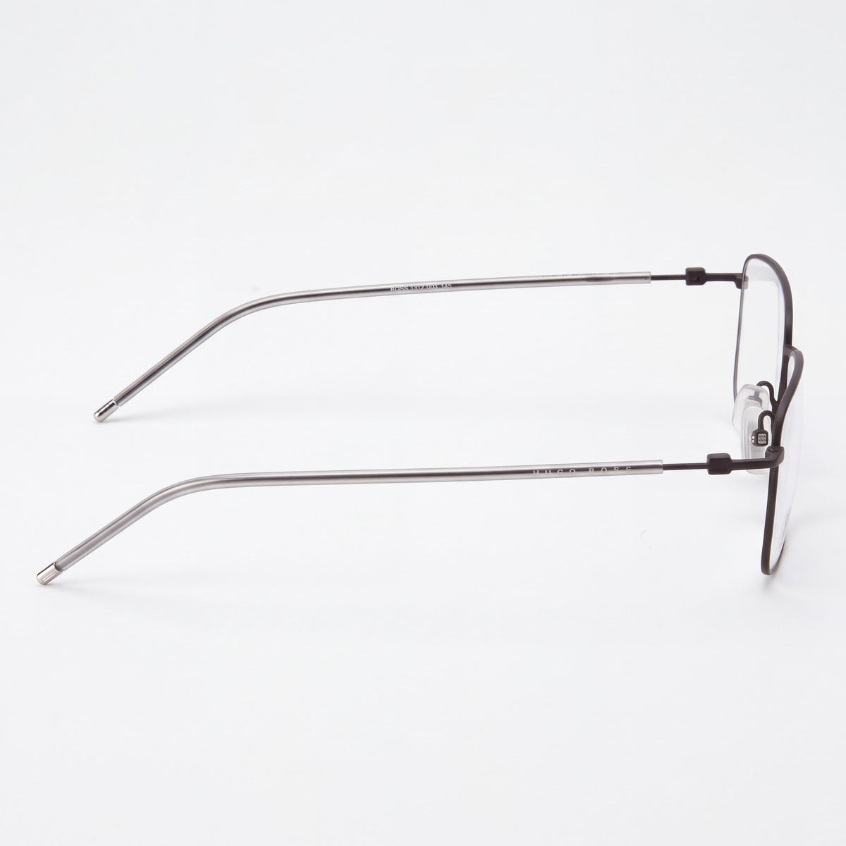 Gafas de sol Hugo Boss para mujer, modelo 1312, con montura rectangular de acero inoxidable en negro mate, 55 mm, Photo 2