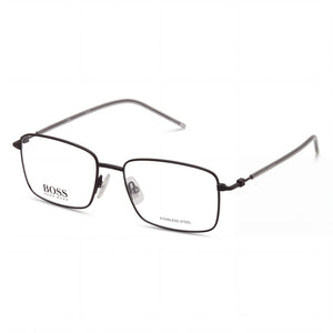 Hugo Boss 1312 Matt Black Rectangle Eyeglasses for Women, Stainless Steel frame