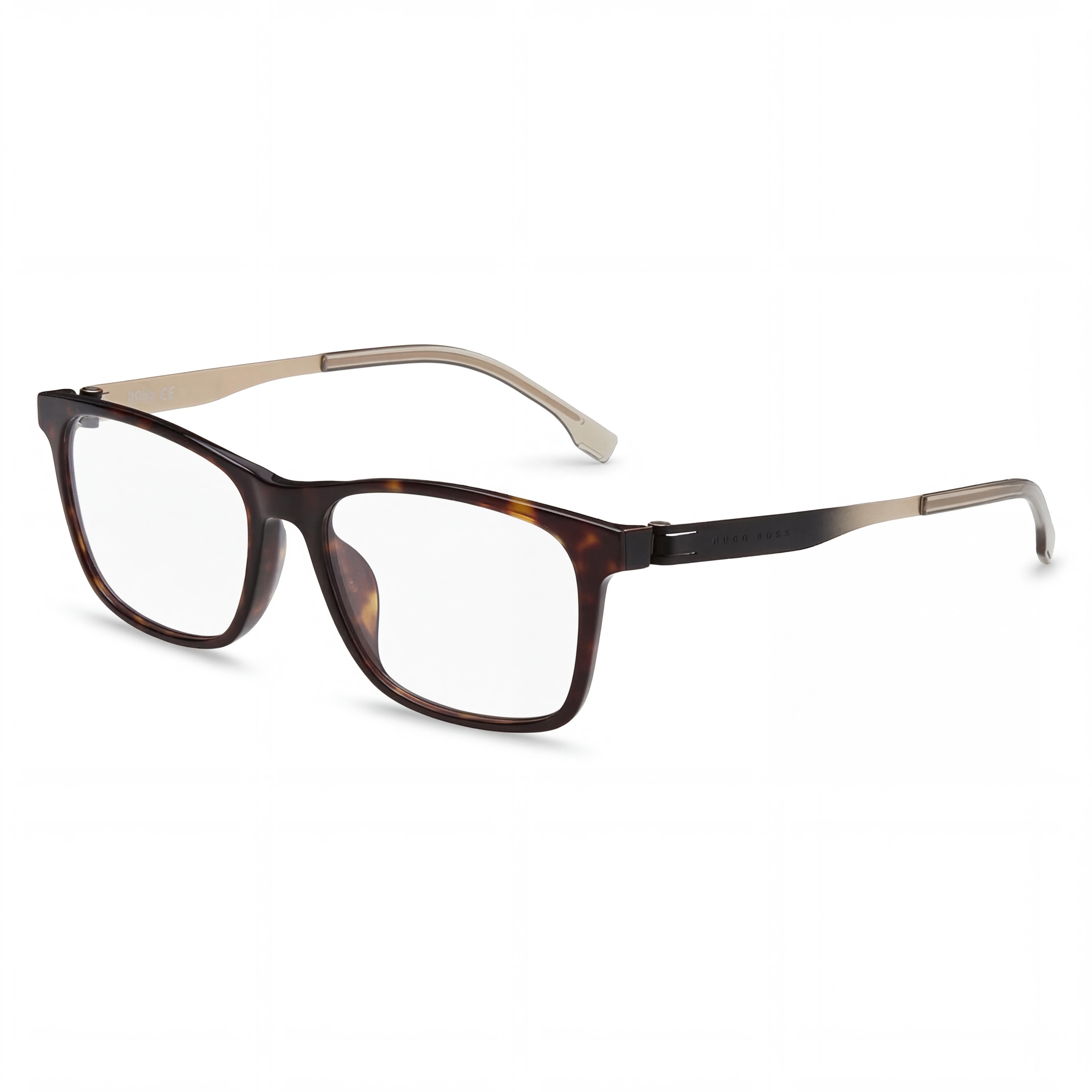 Hugo Boss 1343/F Havana Rectangle Unisex Eyeglasses, Plastic, Photo 1