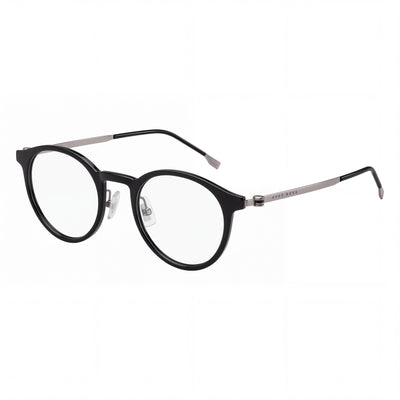 Hugo Boss 1350/F Black Round Eyeglasses for Men, Propionate frame