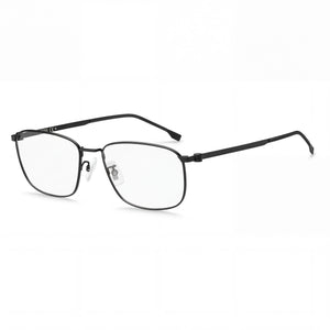 Hugo Boss Boss 1362/F Black Rectangle Eyeglasses Unisex, Stainless Steel frame