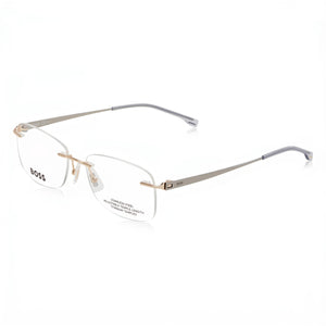 Hugo Boss 1424 Gray Square Eyeglasses for Women, Alloy Steel frame