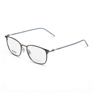 Hugo Boss 1431 Blue Rectangle Eyeglasses Unisex, Alloy Steel frame