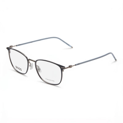 Hugo Boss 1431 Blue Rectangle Eyeglasses Unisex, Alloy Steel frame