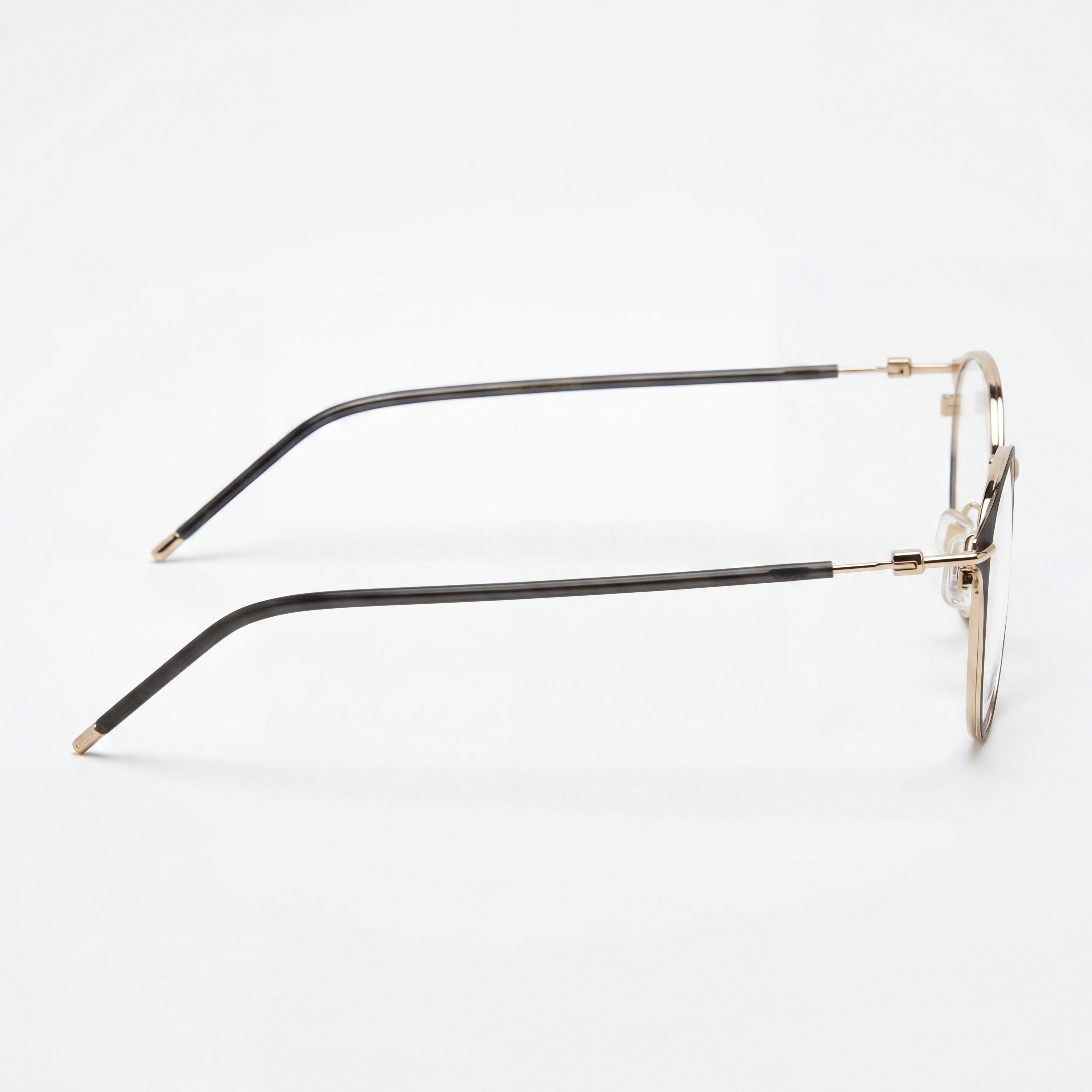 Hugo Boss Modern Unisex Black Gold Alloy Steel Non-polarised 50mm Sunglasses, Photo 2