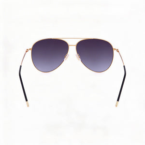 Hugo Boss 1461/S Aviator Sunglasses Women — side view, Non-Polarized Dark Grey Shaded lens