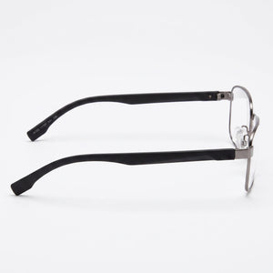 Hugo Boss Boss 1470/F Rectangle Eyeglasses Unisex — side view, Matte Ruthen Metal temples