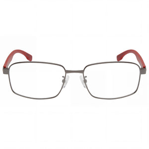 Hugo Boss 1470/F Rectangle Eyeglasses Unisex — front view, Alloy Steel