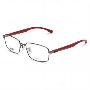 Hugo Boss 1470/F Red Rectangle Eyeglasses Unisex, Alloy Steel frame